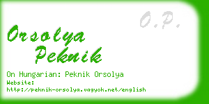 orsolya peknik business card